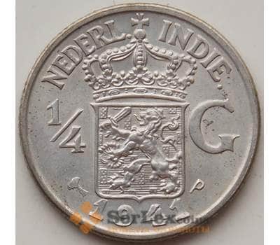 Монета Нидерландская Восточная Индия 1/4 гульдена 1941 Р КМ319 aUNC арт. 12871