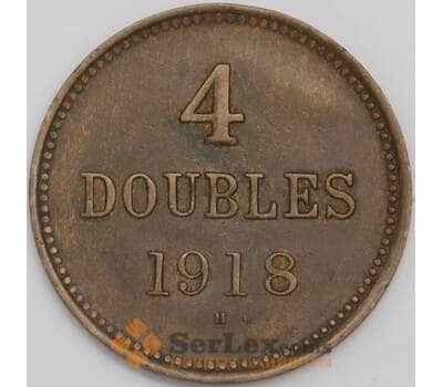 Монета Гернси 4 дубля 1918 КМ13 XF арт. 40532