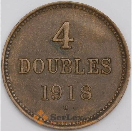 Гернси 4 дубля 1918 КМ13 XF арт. 40532