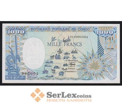 Конго 1000 франков 1985 Р9 aUNC - UNC арт. 52797