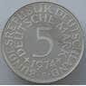 Германия 5 марок 1974 F КМ112 Proof Серебро (J05.19) арт. 14927