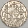 Канада 50 центов 1945 КМ36 VF Серебро (n17.19) арт. 21674