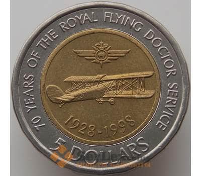 Монета Австралия 5 долларов 1998 КМ374 aUNC Летающие врачи арт. 10046