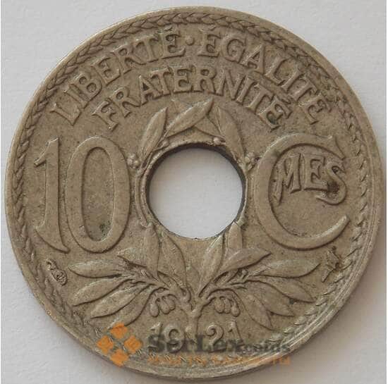 Франция 10 сантимов 1921 КМ866a XF (J05.19) арт. 16731