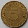 Германия 5 пфеннигов (рейхспфеннигов) 1937 А КМ91 AU (J05.19) арт. 15013