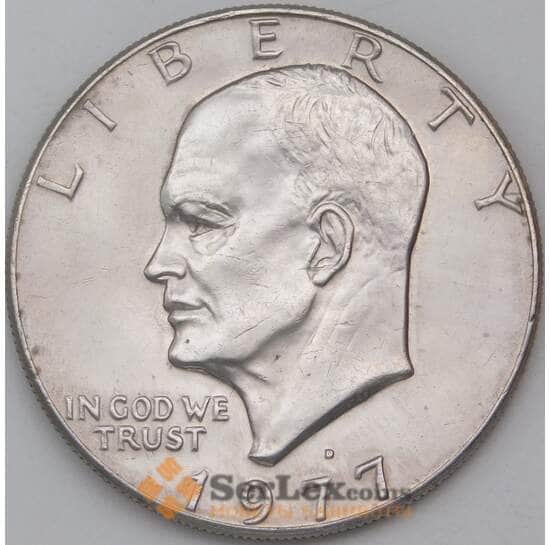 США 1 доллар 1977 D КМ203 AU арт. 30327