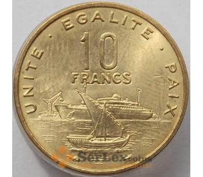 Монета Джибути 10 франков 1999 КМ23 UNC (J05.19) арт. 15472