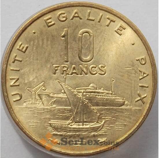 Джибути 10 франков 1999 КМ23 UNC (J05.19) арт. 15472