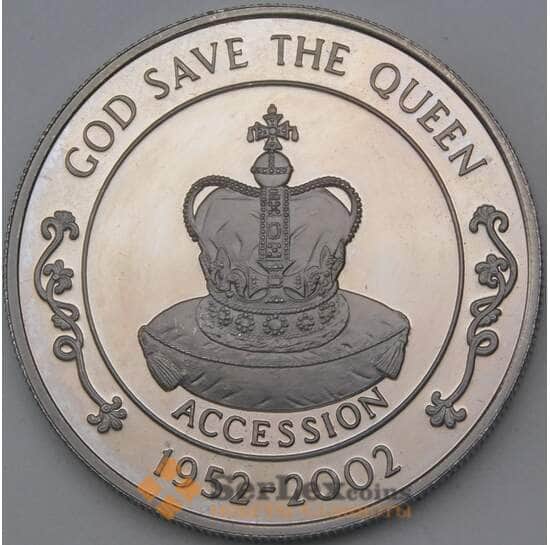 Остров Святой Елены 50 пенсов 2002 КМ23 BU 50 лет Правления арт. 28273