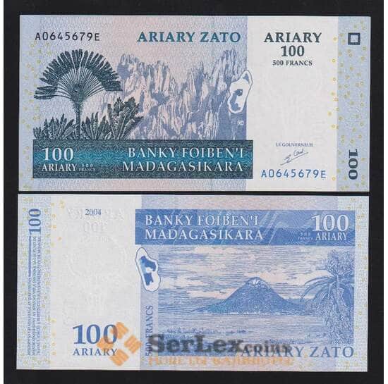 Мадагаскар 100 ариари 2004 P86а UNC арт. 55920