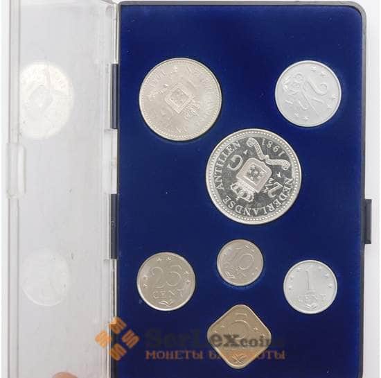 Нидерландские Антиллы набор монет 1 2,5 5 10 25 центов 1 и 2,5 гульдена (7 шт.) 1981 BU арт. 42926