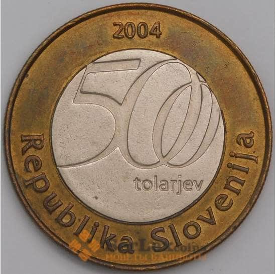 Словения монета 500 толаров 2004 КМ57 AU Георг Вега арт. 42337