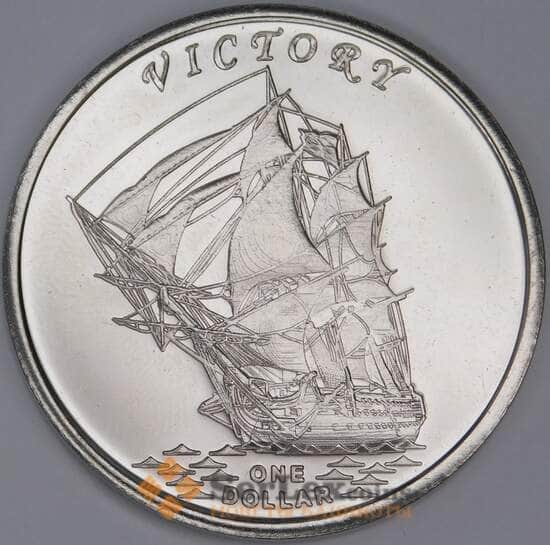 Гилберта острова (Кирибати) 1 доллар 2014 Корабль Victory Виктория арт. 54979