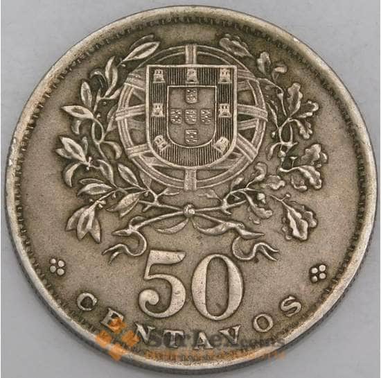 Португалия монета 50 сентаво 1931 КМ577 VF+ арт. 47578