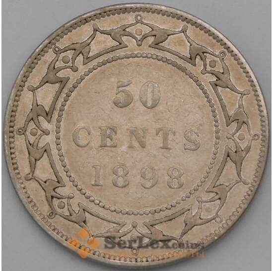 Ньюфаундленд 50 центов 1898 КМ6 VF арт. 28906