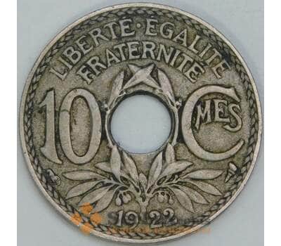 Франция 10 сантимов 1922 КМ866a VF арт. 57039