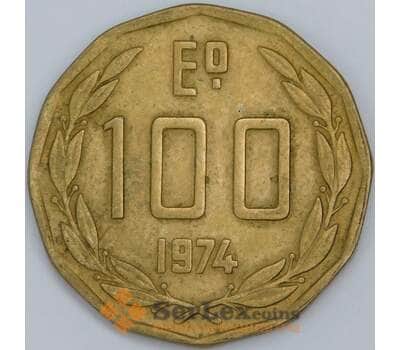 Чили 100 эскудо 1974 КМ202 XF арт. 57735
