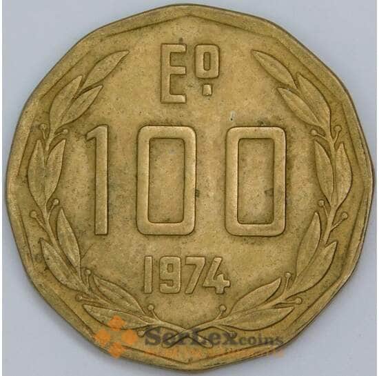 Чили 100 эскудо 1974 КМ202 XF арт. 57735