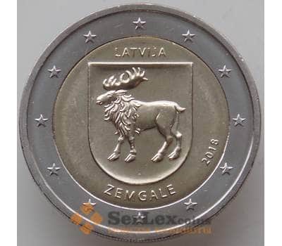Монета Латвия 2 евро 2018 Земгале Исторические области UNC (НВВ) арт. 13379