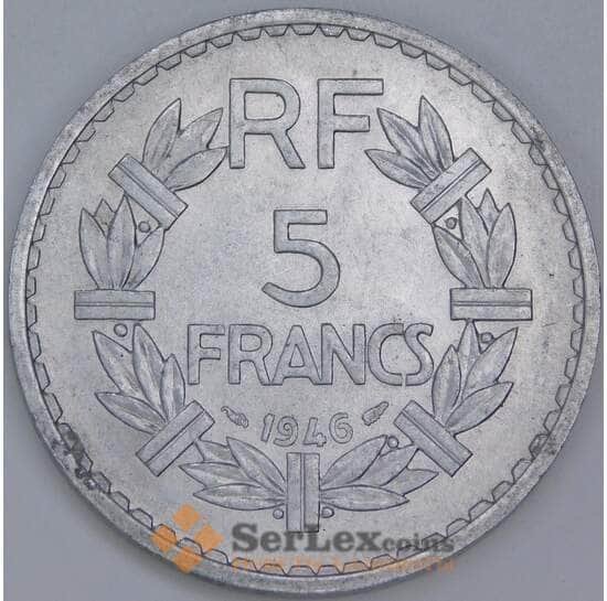 Франция 5 франков 1946 КМ888b UNC арт. 57367