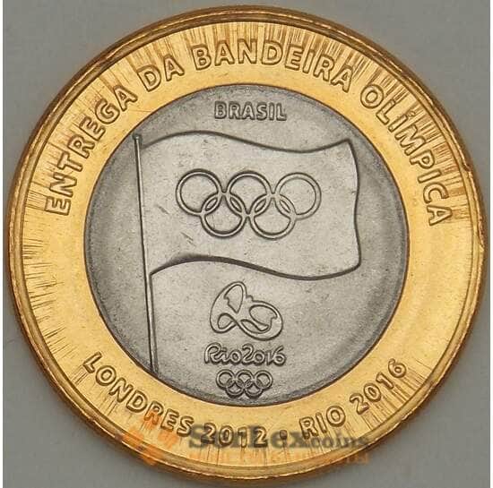 Бразилия 1 реал 2012 КМ67а Флаг UNC (n17.19) арт. 21552
