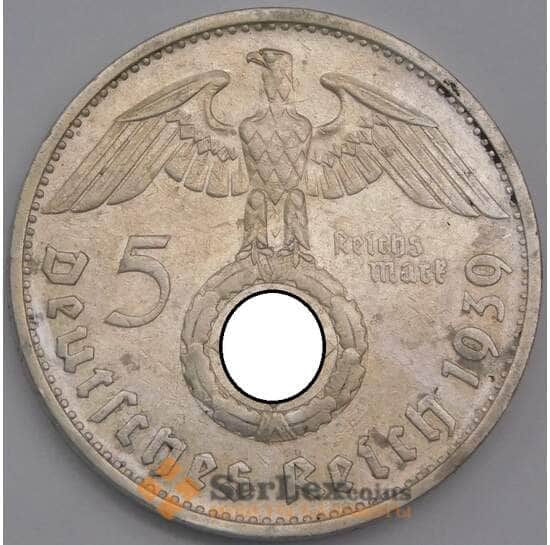 Германия монета 5 марок (рейхсмарок) 1939 B КМ94 VF арт. 42749