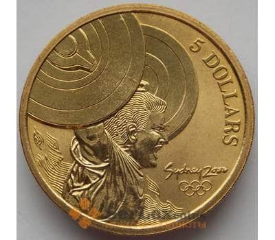 Монета Австралия 5 долларов 2000 КМ361 BU Тяжелая атлетика Олимпиада Сидней (J05.19) арт. 17205