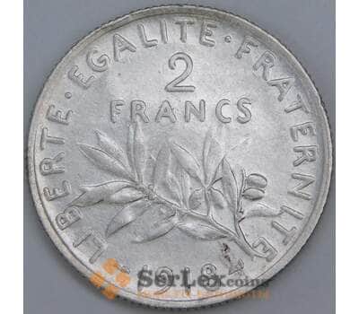Франция 2 франка 1918 КМ845 XF-AU арт. 57298