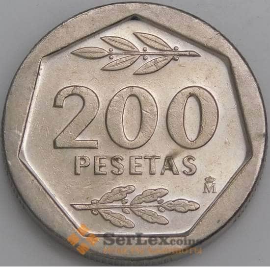 Испания монета 200 песет 1987 КМ829 aUNC арт. 47564