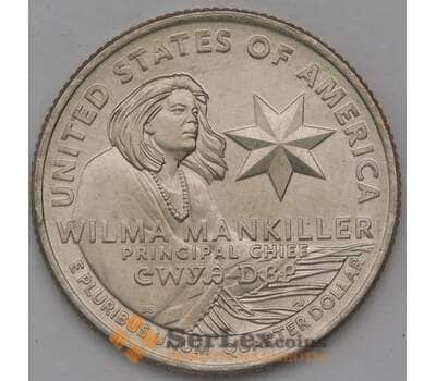 Монета США 25 центов 2022 P №3 Женщины Америки -Вилма Манкиллер (Вильма) арт. 37557