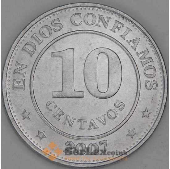 Никарагуа 10 сентаво 2007 КМ105 UNC арт. 54138