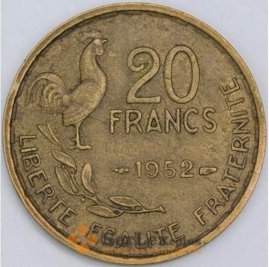 Франция 20 франков 1952 КМ917.1 VF-XF арт. 57332