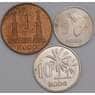 Нигерия набор монет 1 5 10 кобо 1973 (3 шт.) КМ8-10 AU-aUNC арт. 43502