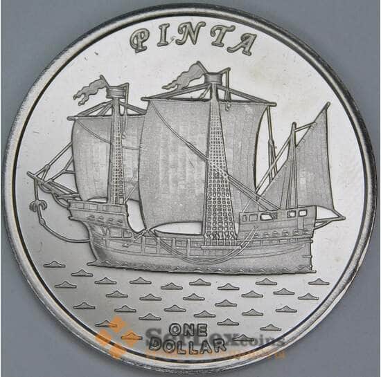 Гилберта острова (Кирибати) 1 доллар 2016 Корабль Pinta Пинта арт. 55430