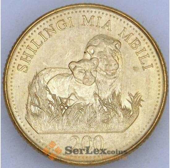 Танзания 200 шиллингов 1998 КМ34 UNC (J05.19) арт. 18583