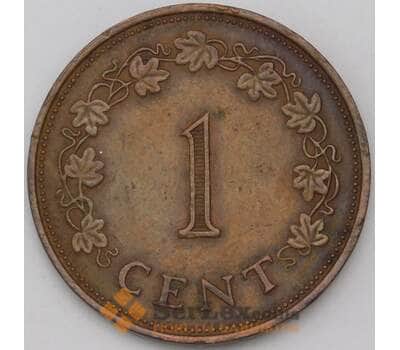 Монета Мальта 1 цент 1972 КМ8 арт. 29393
