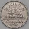 Канада 5 центов 1937 КМ33 VF арт. 22883