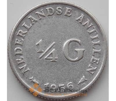 Монета Нидерландские Антиллы 1/4 гульдена 1956 КМ4 XF арт. 12192