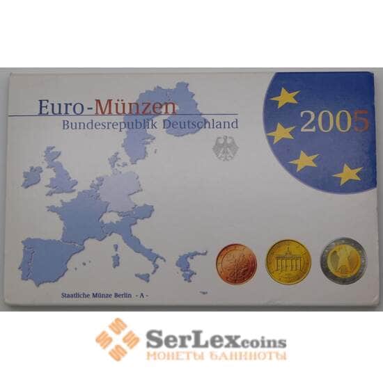 Германия годовой набор 2005 A 1 цент - 2 евро ( 8 монет) Proof арт. 28103