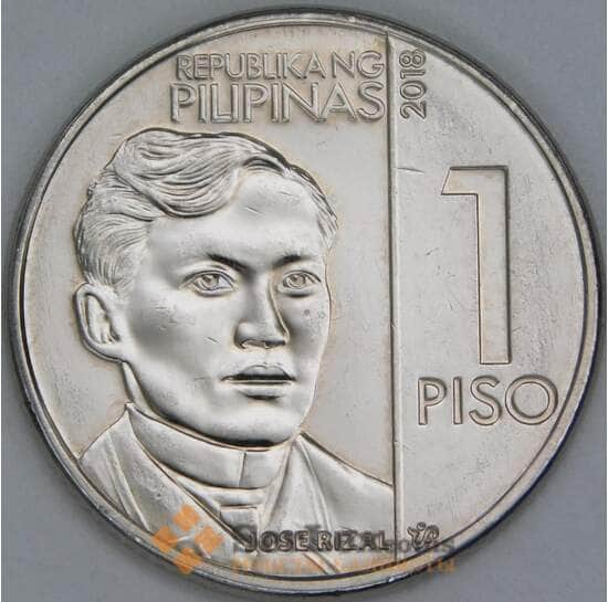 Филиппины 1 писо 2018 КМ300 aUNC-UNC арт. 56211