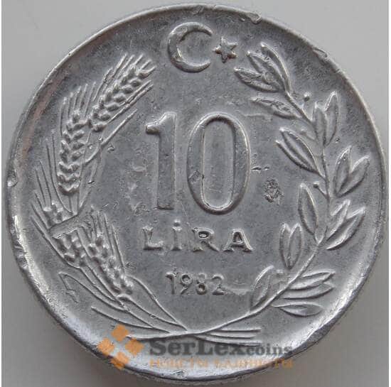 Турция 10 лир 1982 КМ950.1 VF арт. 11526