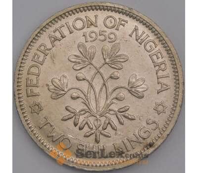 Нигерия монета 2 шиллинга 1959 КМ6 aUNC арт. 43939