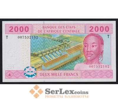Конго 2000 франков 2002 Р108Та UNC арт. 52807