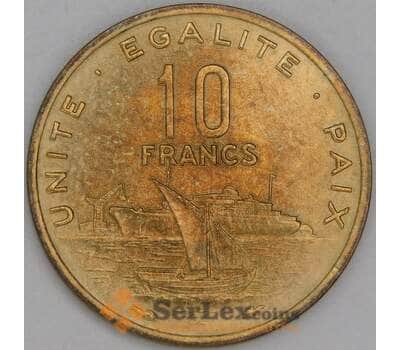 Джибути 10 франков 1983 КМ23 aUNC арт. 54809