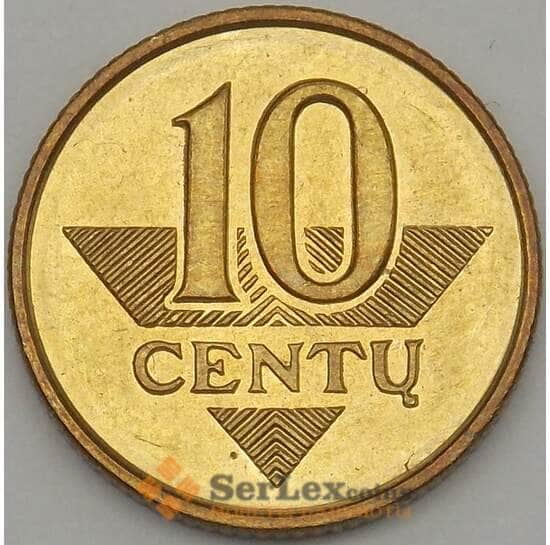 Литва 10 центов 1997 КМ106 aUNC арт. 18804