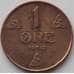 Монета Норвегия 1 эре 1913 КМ367 VF арт. 11392