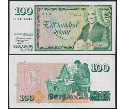 Исландия банкнота 100 крон 1961 Р50 UNC арт. 48359