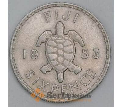Фиджи 6 пенсов 1953 КМ19 VF арт. 56103
