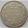 Великобритания 6 пенсов 1893 КМ779 Серебро (J05.19) арт. 16095