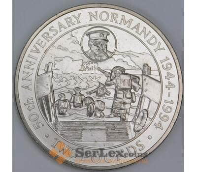 Гернси 2 фунтов 1994 КМ56 UNC 50 лет высадке в Нормандии арт. 56557